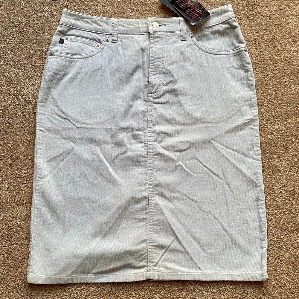 RALPH Ralph Lauren Corduroy Pencil Skirt in Baby Blue NWT